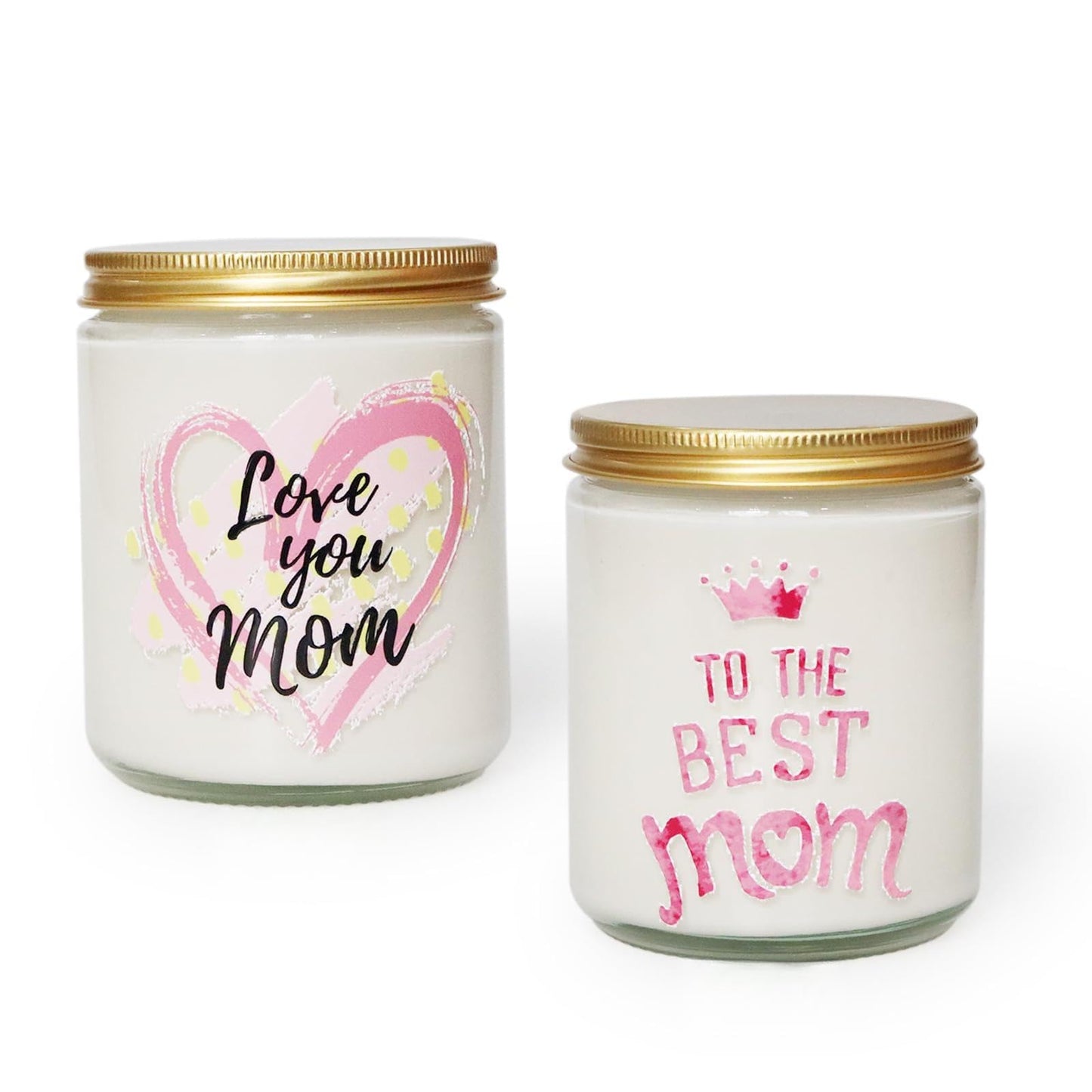 Vanilla Scented Candles for Mothers Day, Best Mom Ever Decor- Unique Mothers Day Decorations for Table, Christmas, Birthday Gifts for Mom from Daughter, Son, 7oz Soy Wax 25H Burn Time