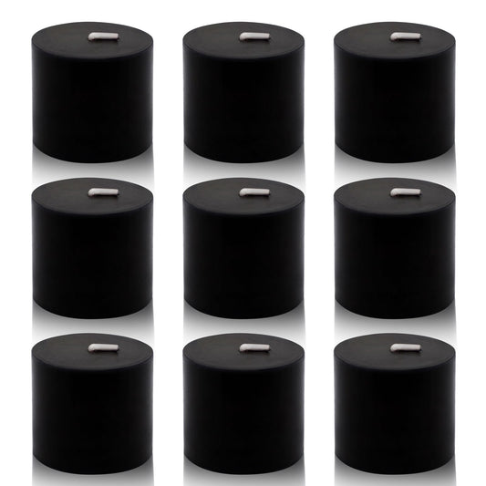 9 Packs Black Votive Candles, Unscented Small 1.5 Inch by 1.25 Inch Wax Candles for Halloween, Wedding, Party, Home Table Decor - 8 Hours Burn Time