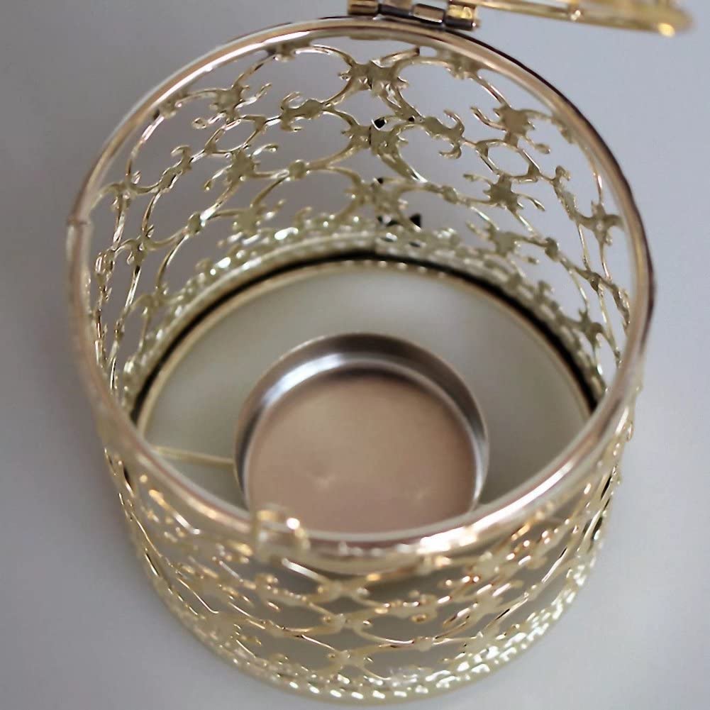 Metal Candle Holder Table Centerpiece Decorative Hollow Out Birdcage Iron Candlestick for Home Fireplace Wedding Holiday Decoration