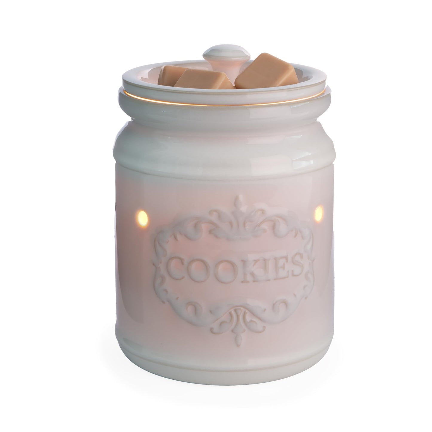 Candle Warmers ETC. Illumination Fragrance Warmer- Light-Up Warmer for Warming Scented Candle Wax Melts and Tarts or to Freshen Room, Cookie Jar