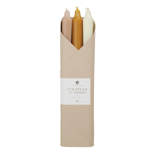 Northern Lights Candles - 12" 6pk Taper Combo - Desert Sun - 72747