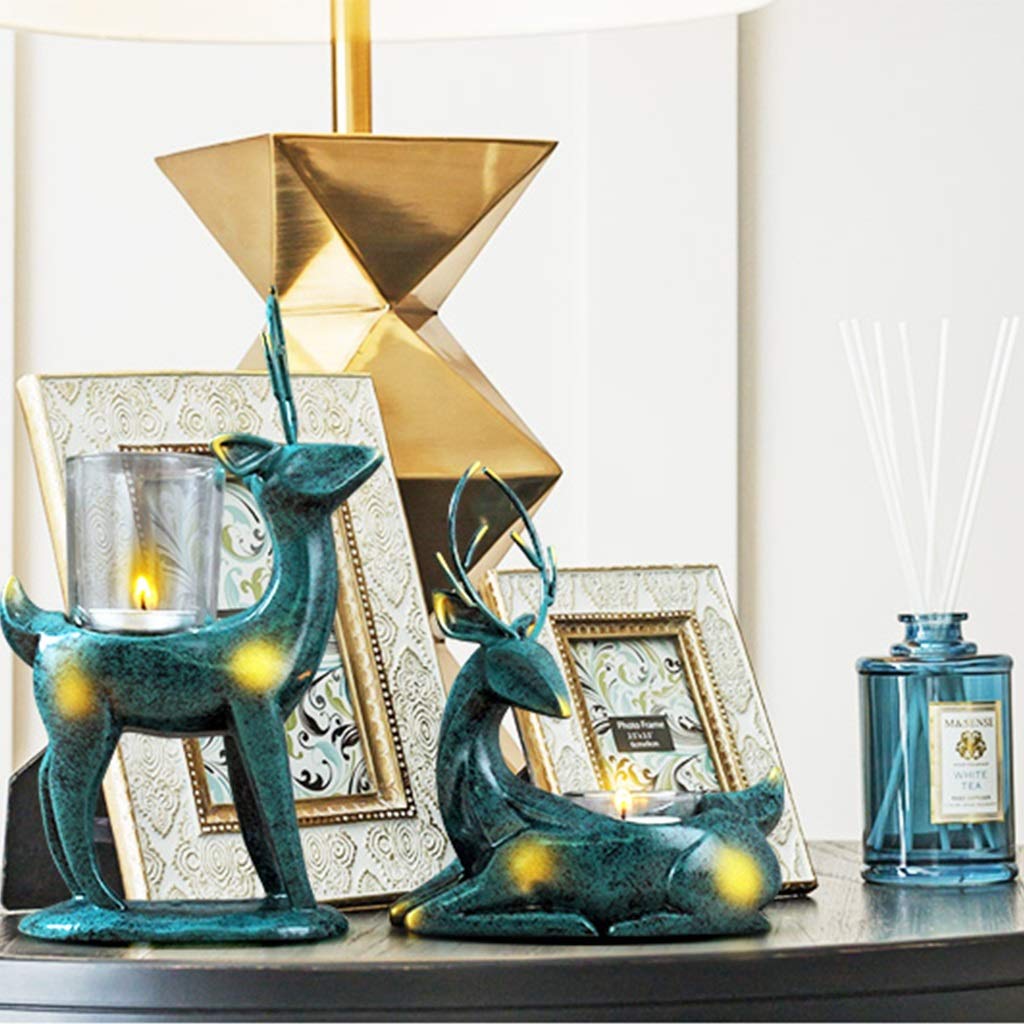 XILIN-1987 Candle Holderss Deer Styling Candle Holder Candlelight Dinner Props Candlestick Bedroom Home Furnishings Decorative Candlestick