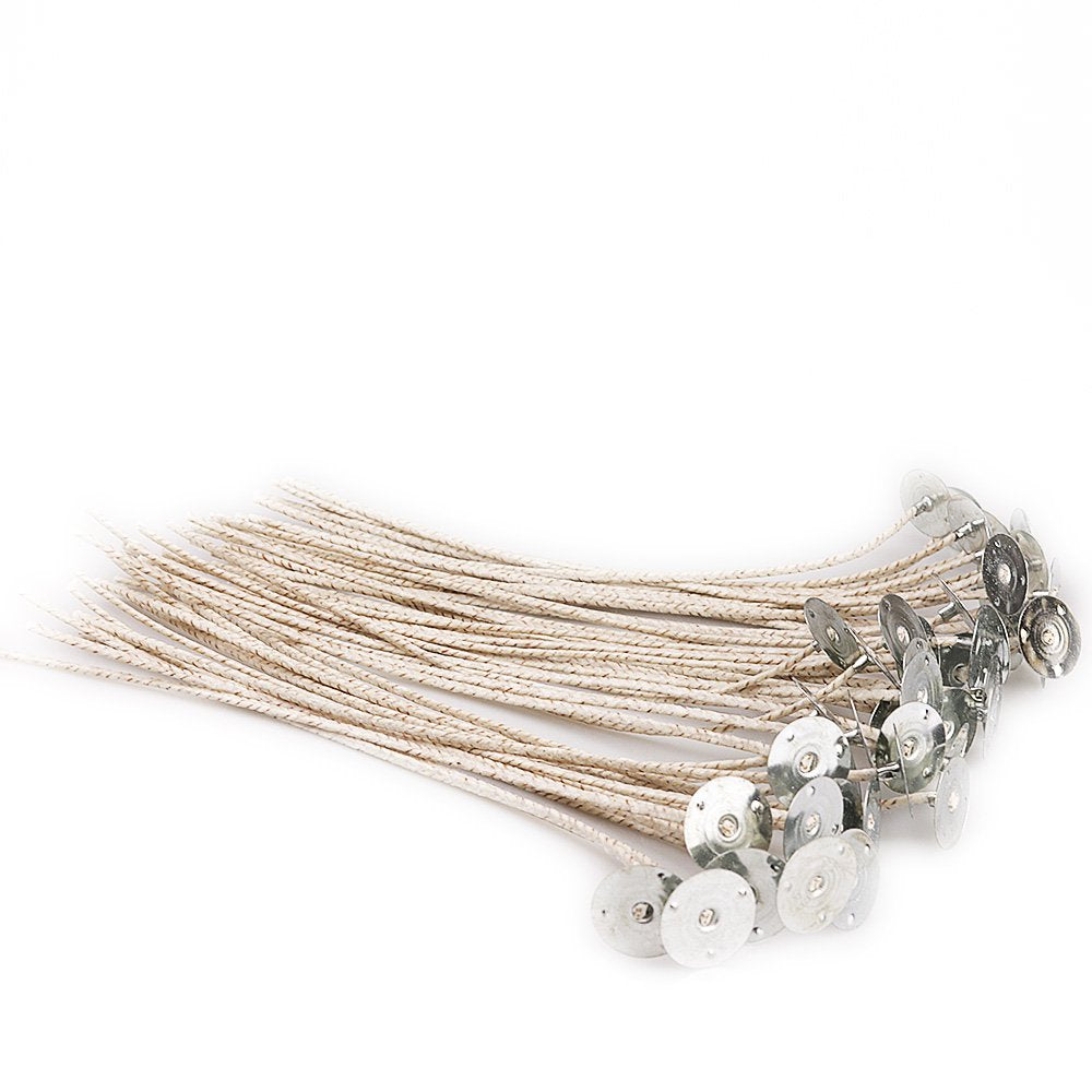 EricX Light 100 Piece 8 inch Soy Wax Candle Wick, Cotton and Paper Interwoven core, Large, for Candle Making, Candle DIY