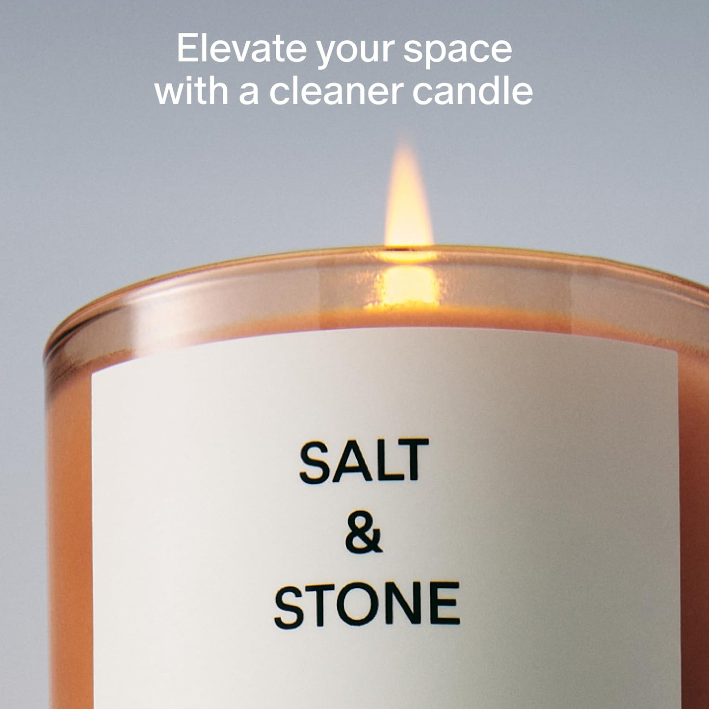 Salt & Stone Scented Candle for Women & Men | Coconut & Soy Blend Wax | Hand-Poured, Aromatic & Fragrant | 100% Cotton Wick | Long-Lasting 50 Hour Burn Time | Bergamot & Hinoki 8.5 oz