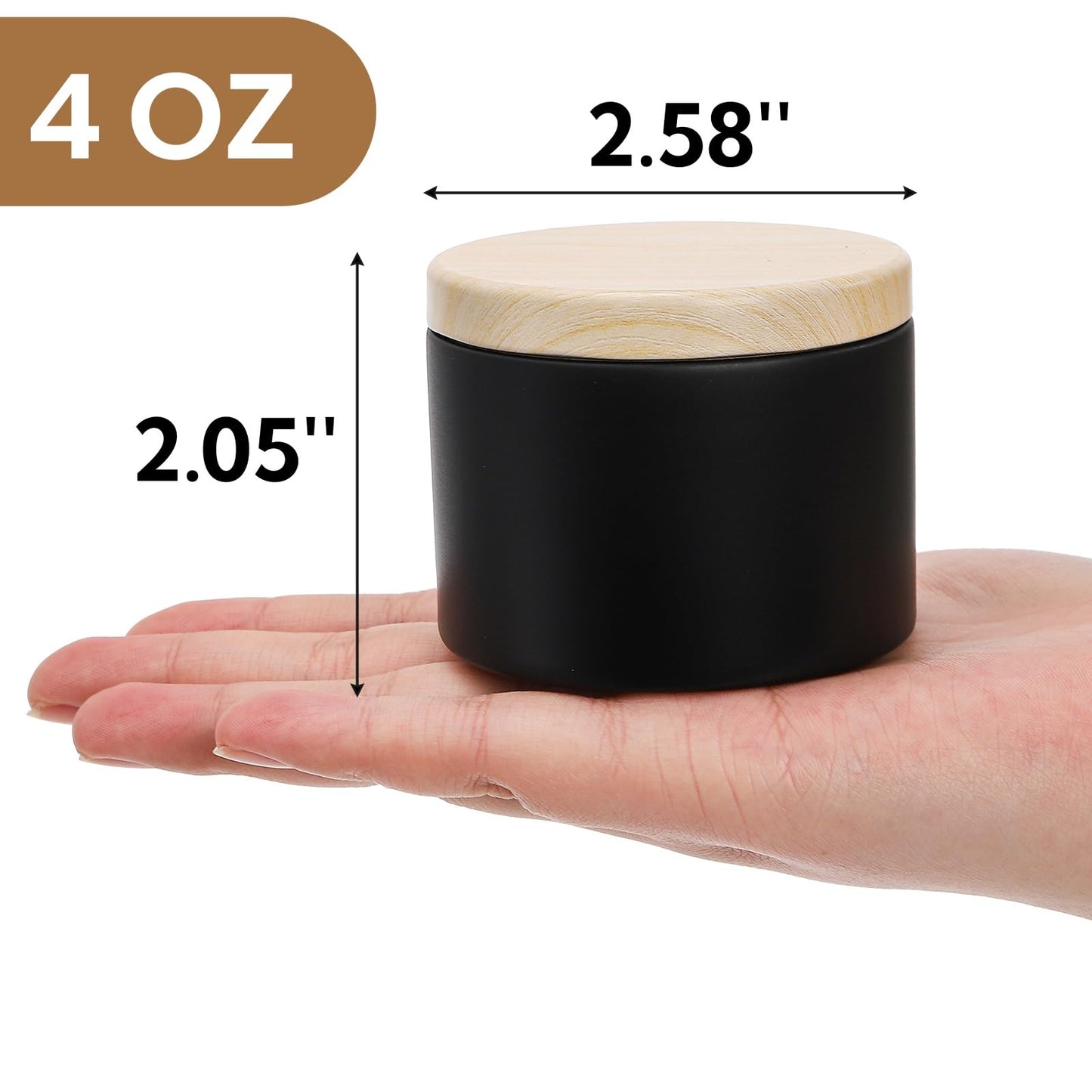 Pumtus 30 Pack 4 OZ Candle Tin, Round Matte Black Candle Making Jars, Bulk Empty Metal Containers with Lids, Wax Mold Candle Vessel, Small Jewelry Storage Organizer for DIY Crafts, Small Business