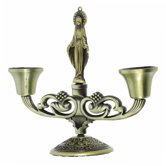 Cabilock European Style Metal Candlestick Holder Decorative Tall Candelabra for Home Table Centerpiece Wedding Birthday Party Retro Design