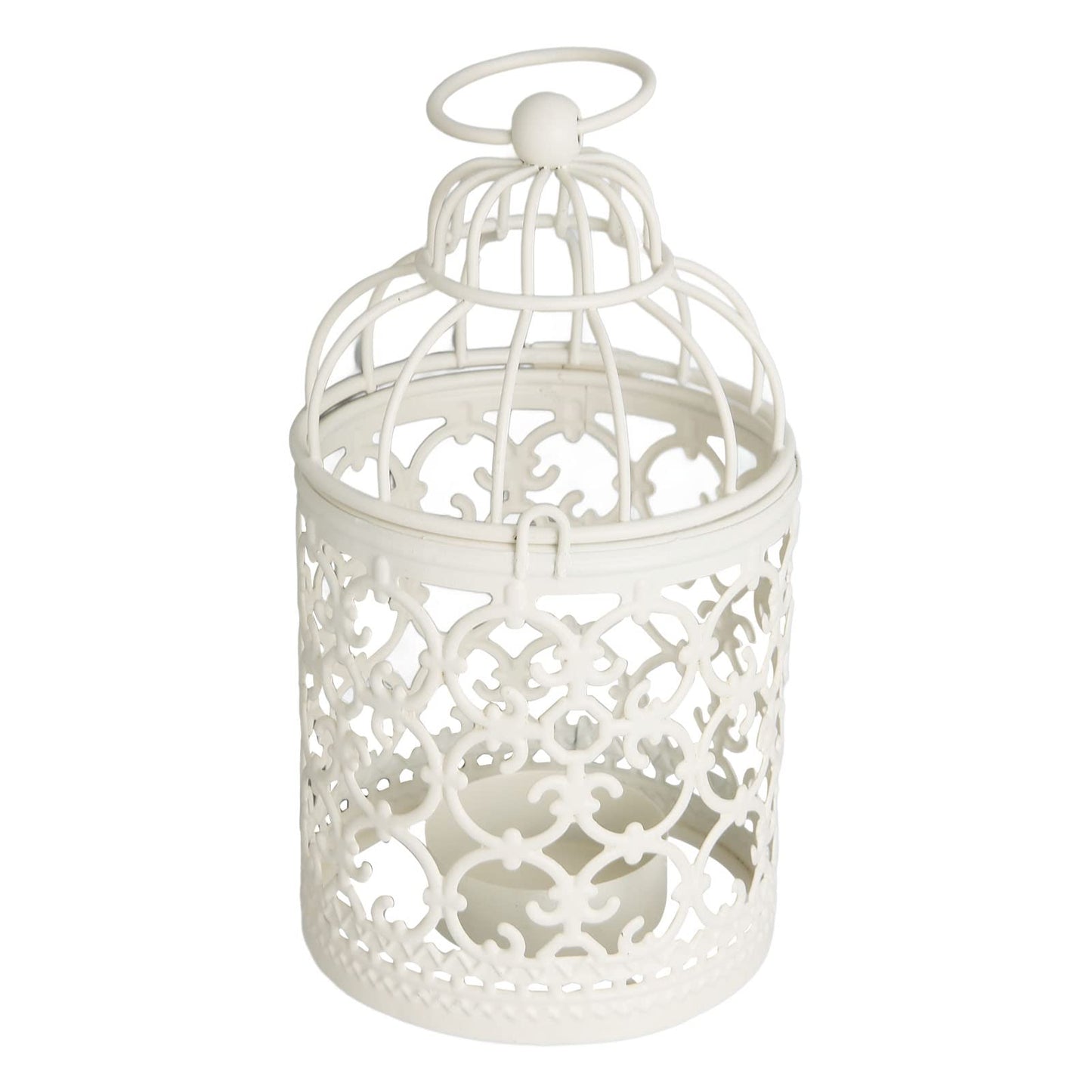 Kuuleyn Mini Small Metal Moroccan Lantern Decorative,Tealight Lantern Hollow Pattern Decorative,Birdcage Candle Holder for Dining Table Wedding Party