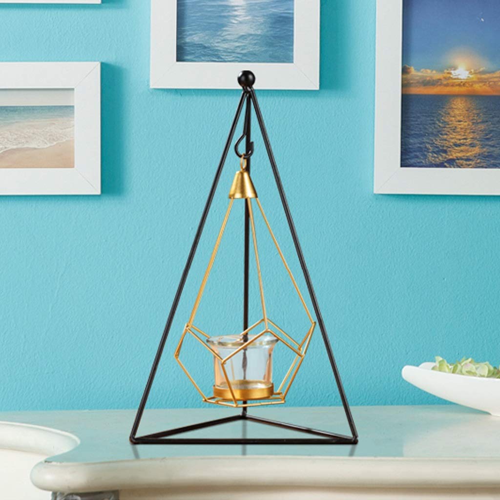 XILIN-1987 Candle Holderss Creative Wrought Iron Candlestick Romantic Candlelight Dinner Props Light Candle Holder Home Decorations Decorative Candlestick (Size : A)