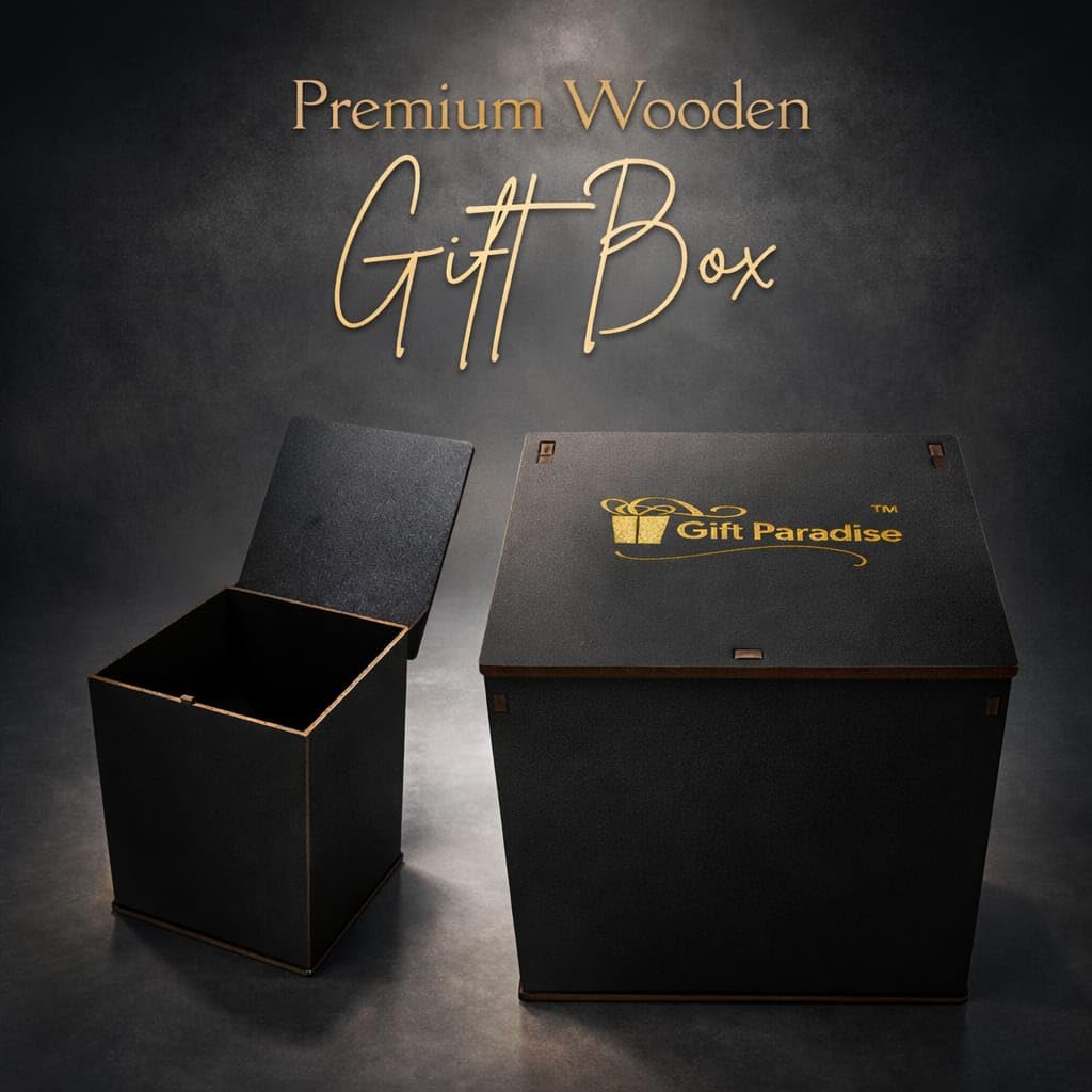 Gift Paradise® Fraser Fir Scented Candle – 7 oz Soy Wax with Crackling Wooden Wick & Wooden Gift Box | Fresh Pine & Evergreen Aromatherapy Candle for Self-Care, Home Refresh & Valentine’s Day Gifting