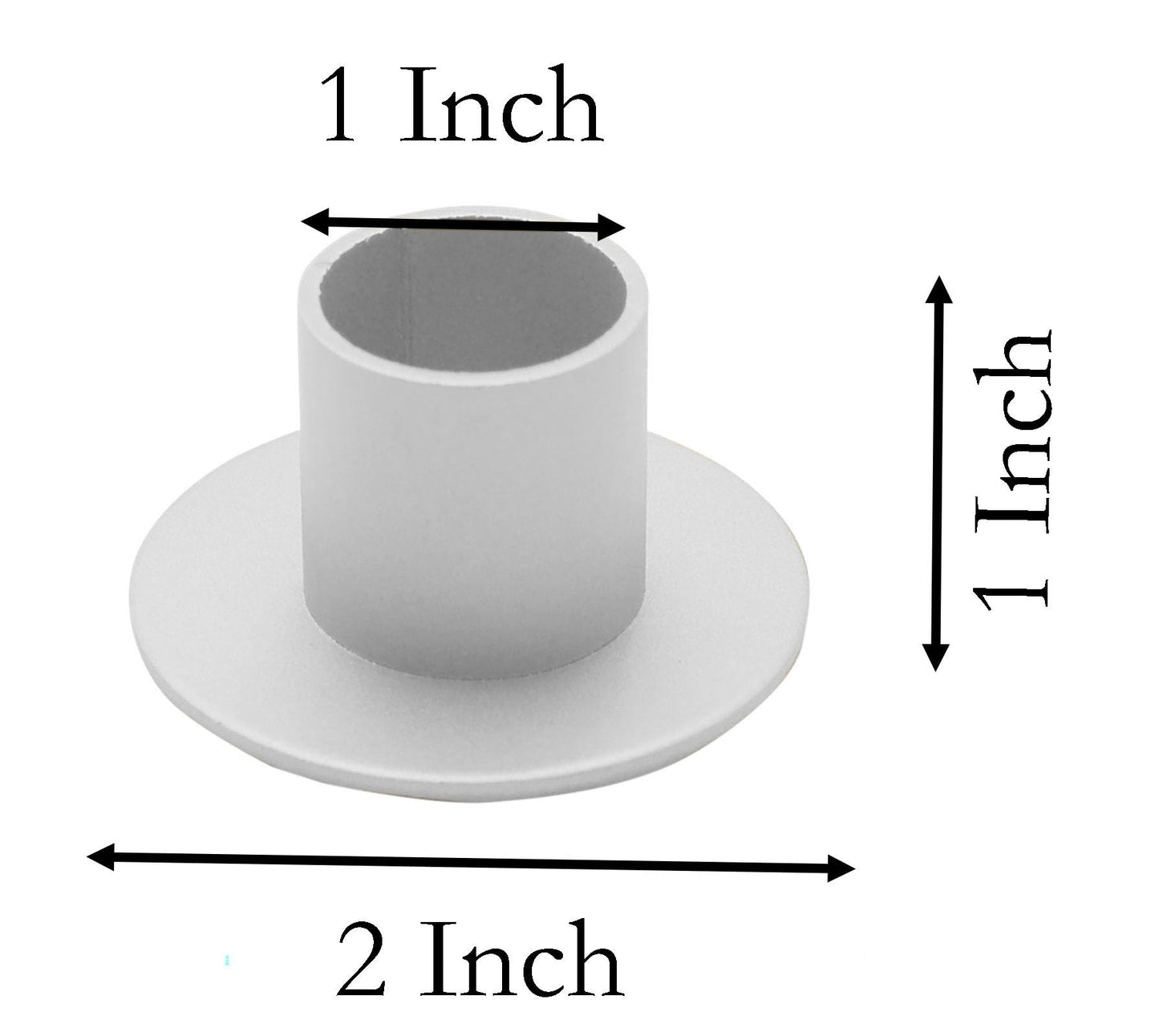 2 Pcs Gold Iron Candle Holder for Taper Candles, Wedding, Dinning, Party Decoration (White)