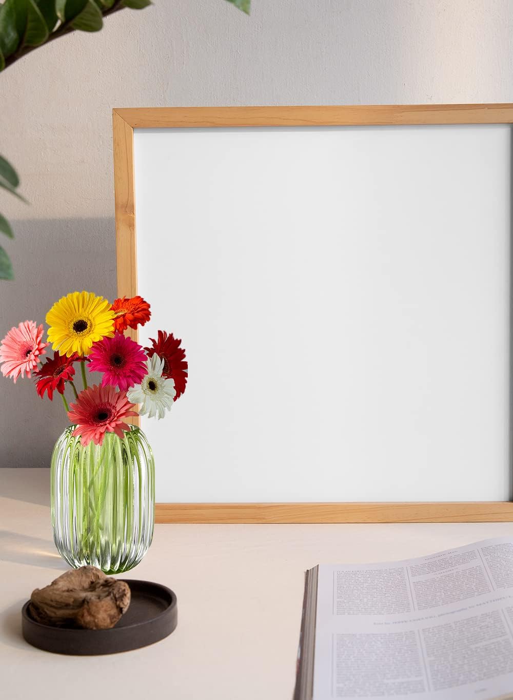Serene Spaces Living Green Optical Glass Votive Holder, Perfect for Weddings and Home Décor, 5" Tall and 3.5" Diameter, Set of 12