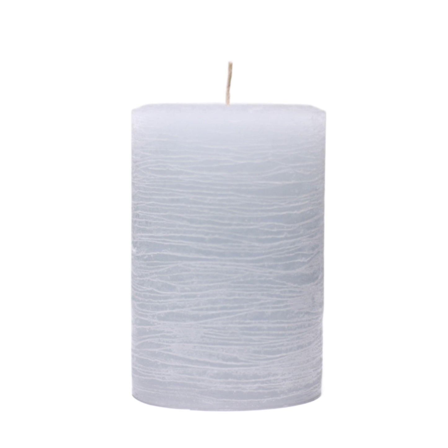 Modern Candle Design Large Unscented Rustic Nordic Pillar Candle Handmade in The USA (6" Colonial Blue)