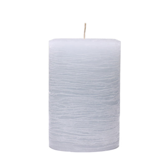 Modern Candle Design Large Unscented Rustic Nordic Pillar Candle Handmade in The USA (6" Colonial Blue)