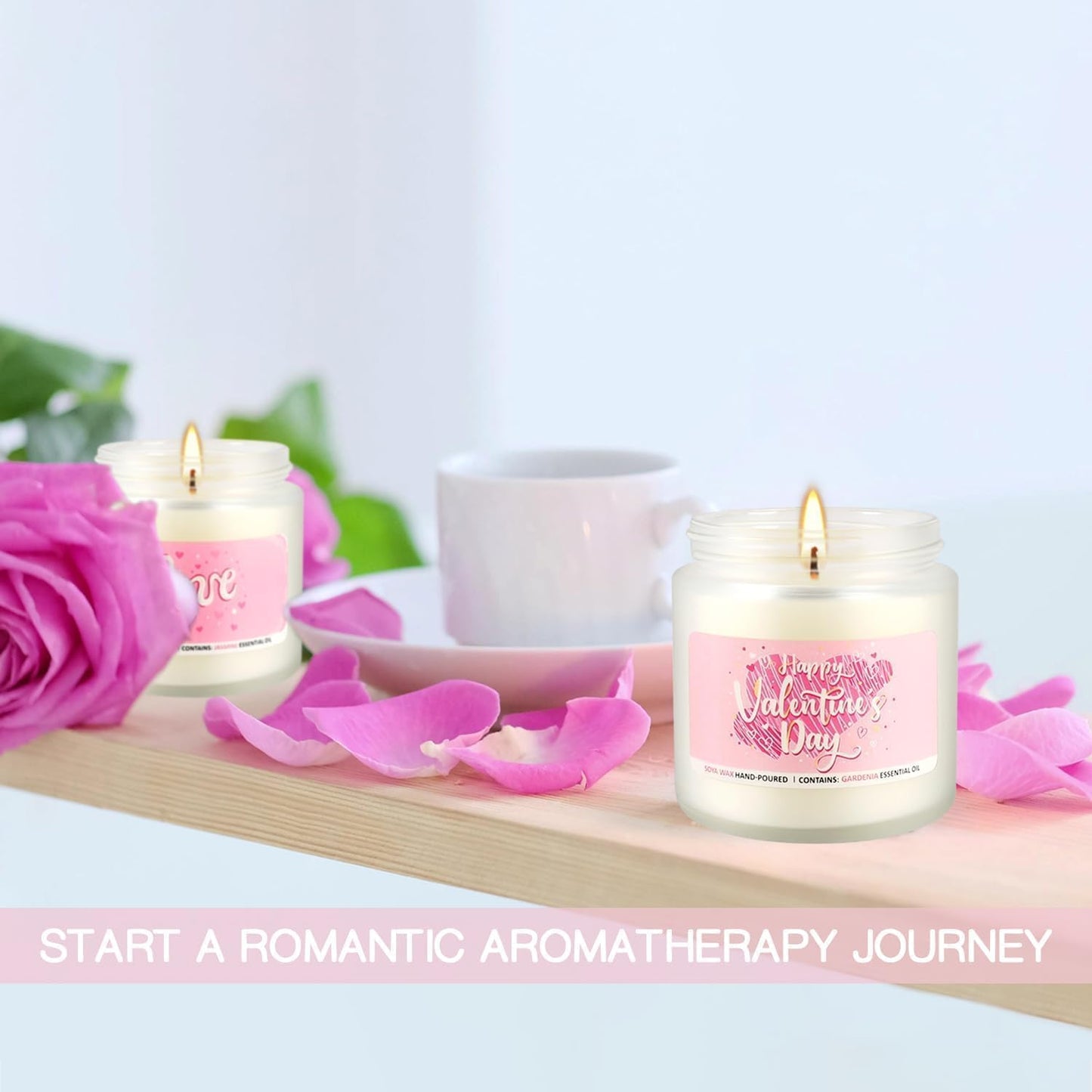 Valentine's Day Scented Candles Gift Set, 6 Pack 3.05 oz Candles - Romantic Gifts for Her: Wife, Girlfriend, Mother, and for Him: Husband, Boyfriend - Long Lasting Aromatherapy Candle for Home Decor