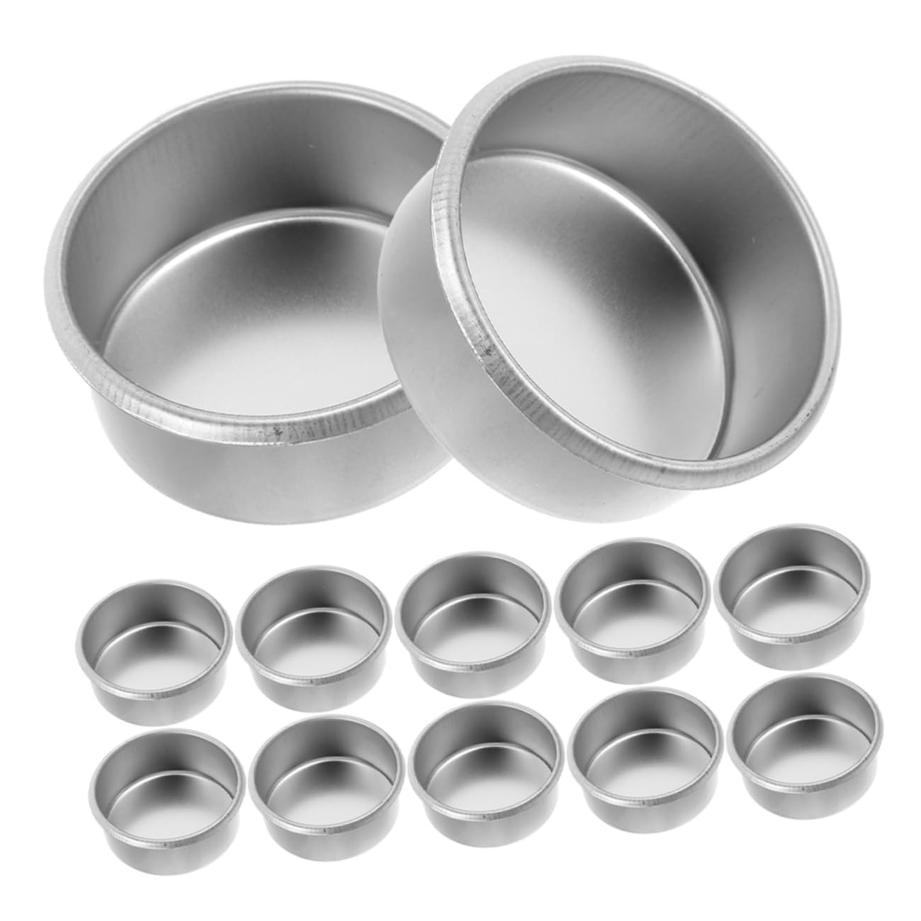LALAFINA 15pcs Modern Minimalist Metal Candle Holder Cups DIY Tea Light Containers Essential Oil Warmer
