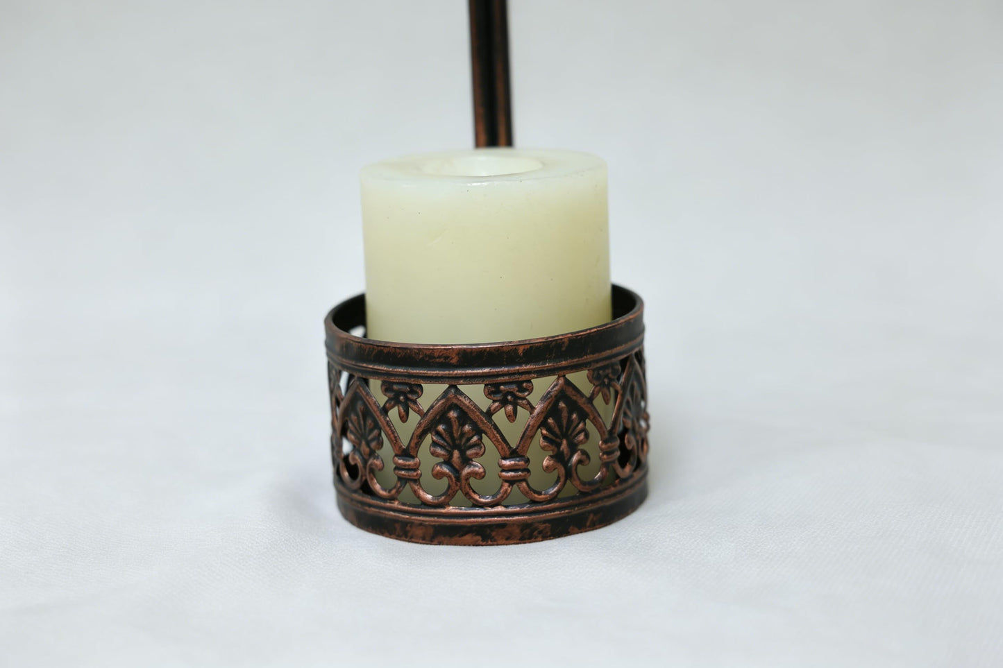Wall Candle Sconces Set of 2, Antique Bronze Filigree Wall Mounted Candle Holder, Decorative Metal Candle Sconce for Living Room, Farmhouse, Fireplace, Gothic Home Decor (Shape-1)