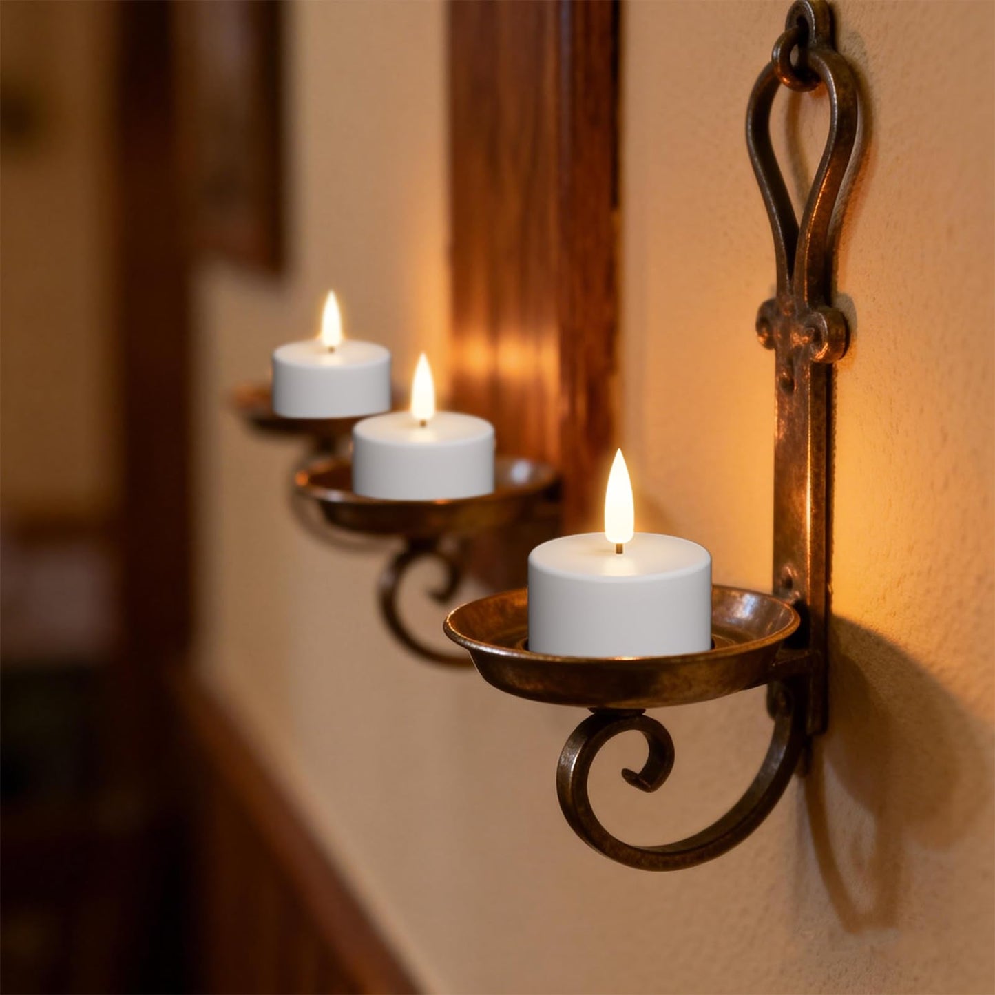 Lasumora Rechargeable Tea Lights Candles with Remote Timer & Charging Base, 12pcs Battery Operated LED Candles Tea Lights Flameless for Halloween Decorations Wedding Home DecorΦ 1.57" H 1.85"