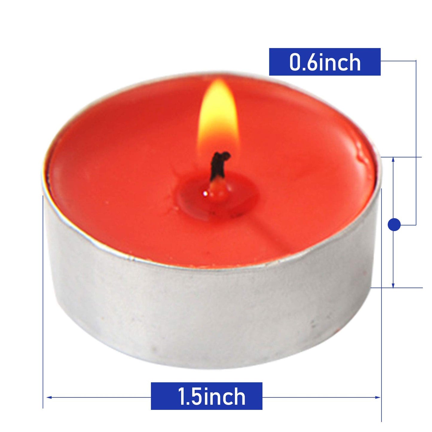 Visen 50Pack Tealight Candles, Unscented, Smokeless, Dripless, 4 Hours Burn Time, Perfect for Home, Romantic Decor, Pool, Shabbat, Weddings & Emergencies