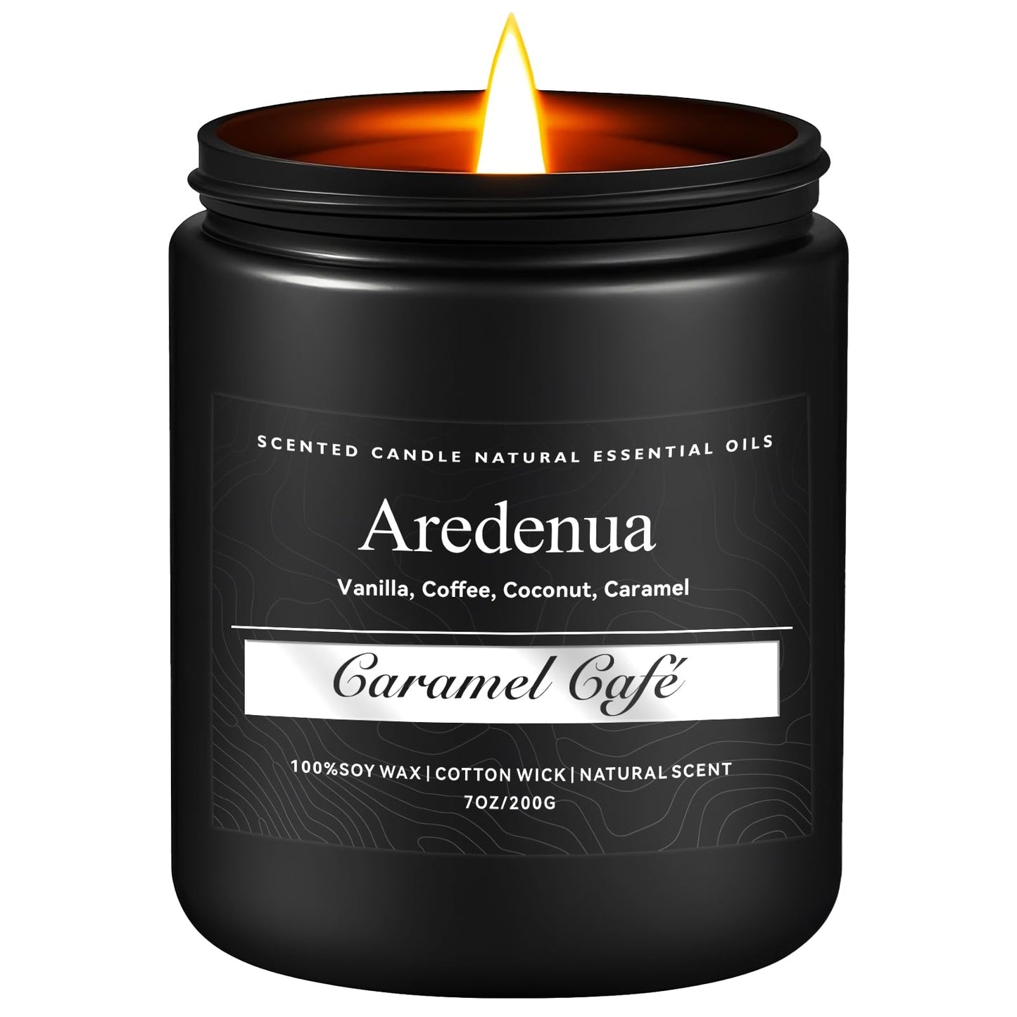 Caramel Coffee Candle | Soy Scented Candles for Home & Office, 50H Clean Burn, Manly Gifts for Fathers Day – Aromatherapy Candle for Dad or Husband, Cozy Coffee & Caramel Scent