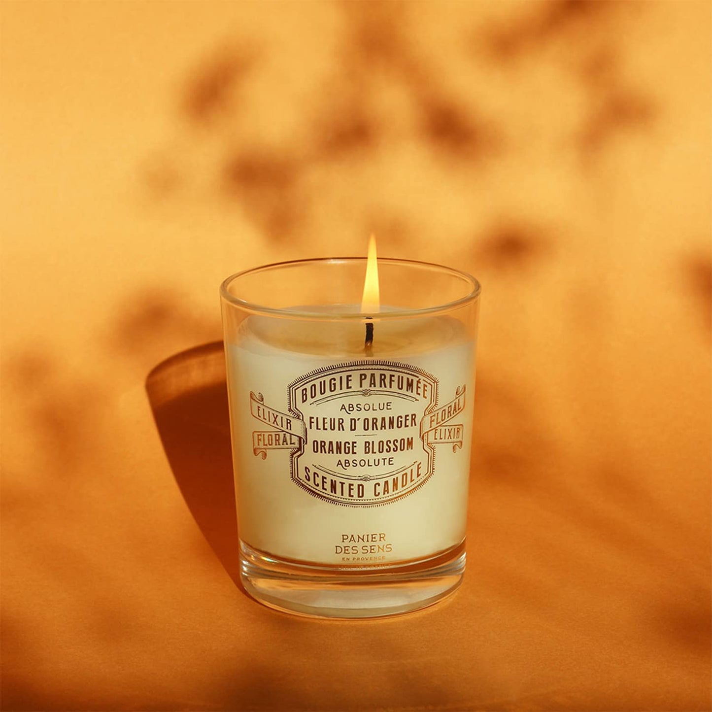 Panier des Sens Orange Blossom Candle - Hand-Poured in Provence, France - Long Lasting Scented Candles - up to 55 Hours Burn Time - Orange Scented Candle - 100% Natural Cotton Wick - 6.3 oz