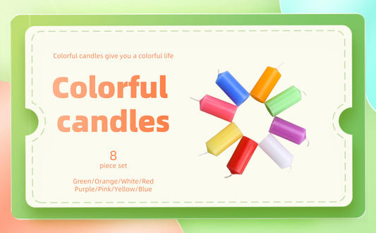 8-Pack Colored Pillar Candles - 4.5in x 1.5in Healthy, odorless, Non-Toxic Candles for Home, Table Centerpiece & Ambiance, Romantic Creation Long Burn Time, Assorted Colors
