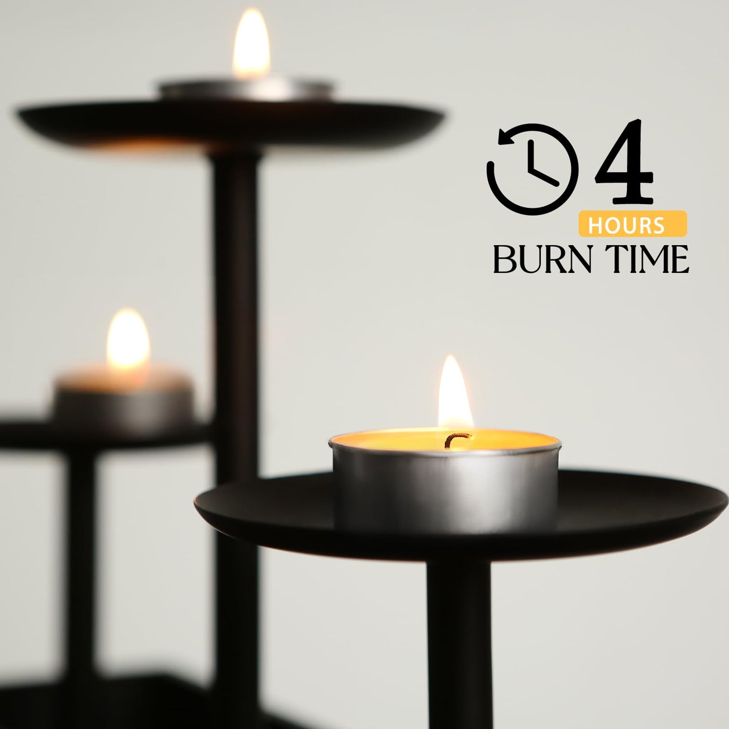 Beeswax Tea Candles in Cup, 24 Pcs, Natural Beeswax Tealight Candles with 4 Hours Burn Time for Home Decor, Air Purification, Honey Scent Pure Bees Wax Tea Light Candle