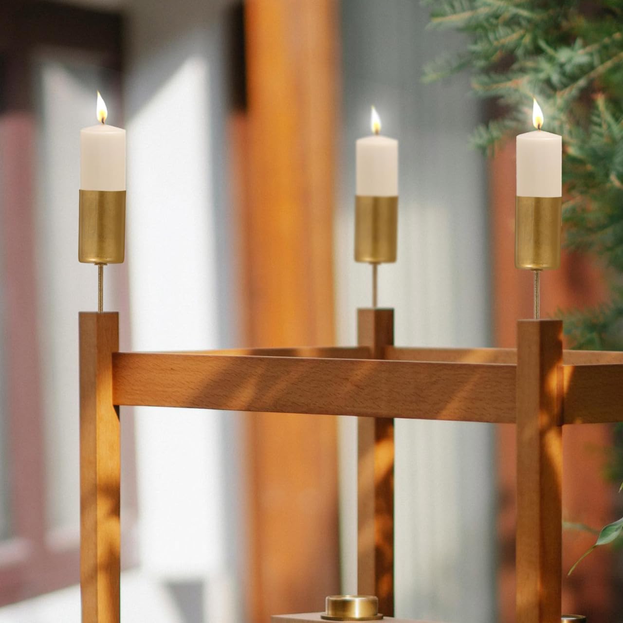 Alipis Taper Candle Holders: 6PCS Iron Candlestick Holders with Spike - Pillar Candles Stand Base for Wedding Floral Table Centerpiece Garden Party Decorations