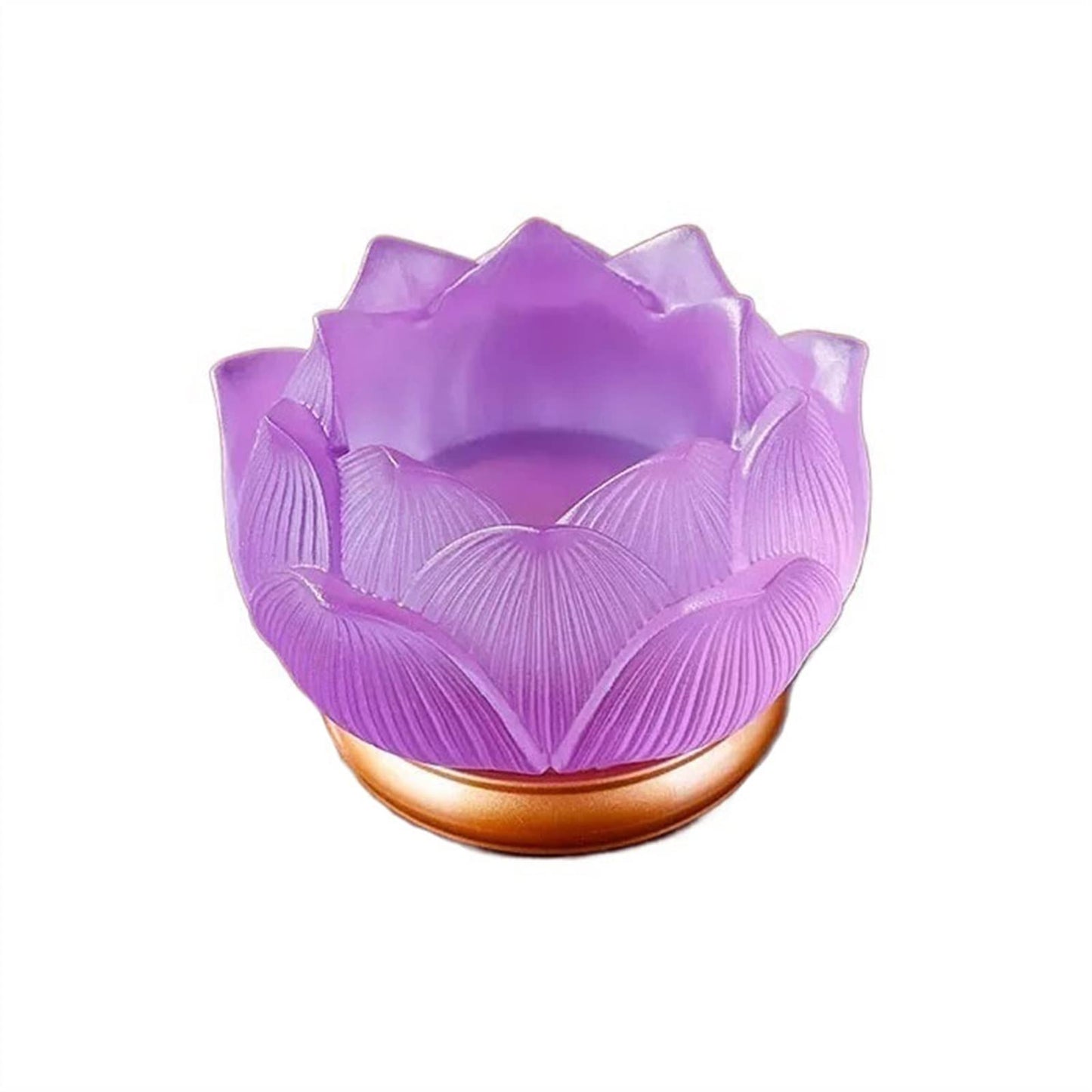 cfycfy987 Candelabra Glazed Lotus Candlestick Household Decoration Ornaments Candle Holder Household Offering Lamp Holder Candle Sticks Holder(Purple)