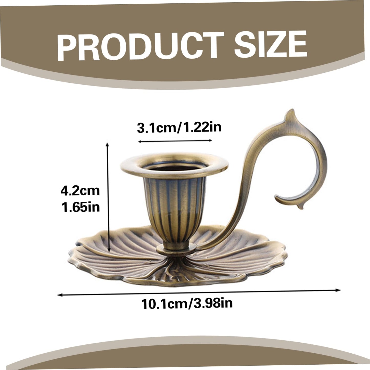 CNAFGBGG 1pc Retro Retro Candlestick, Vintage Portable Zinc Alloy Candlestick, Reusable Candlestick with Handle, for Wedding Farm Homes Halloween