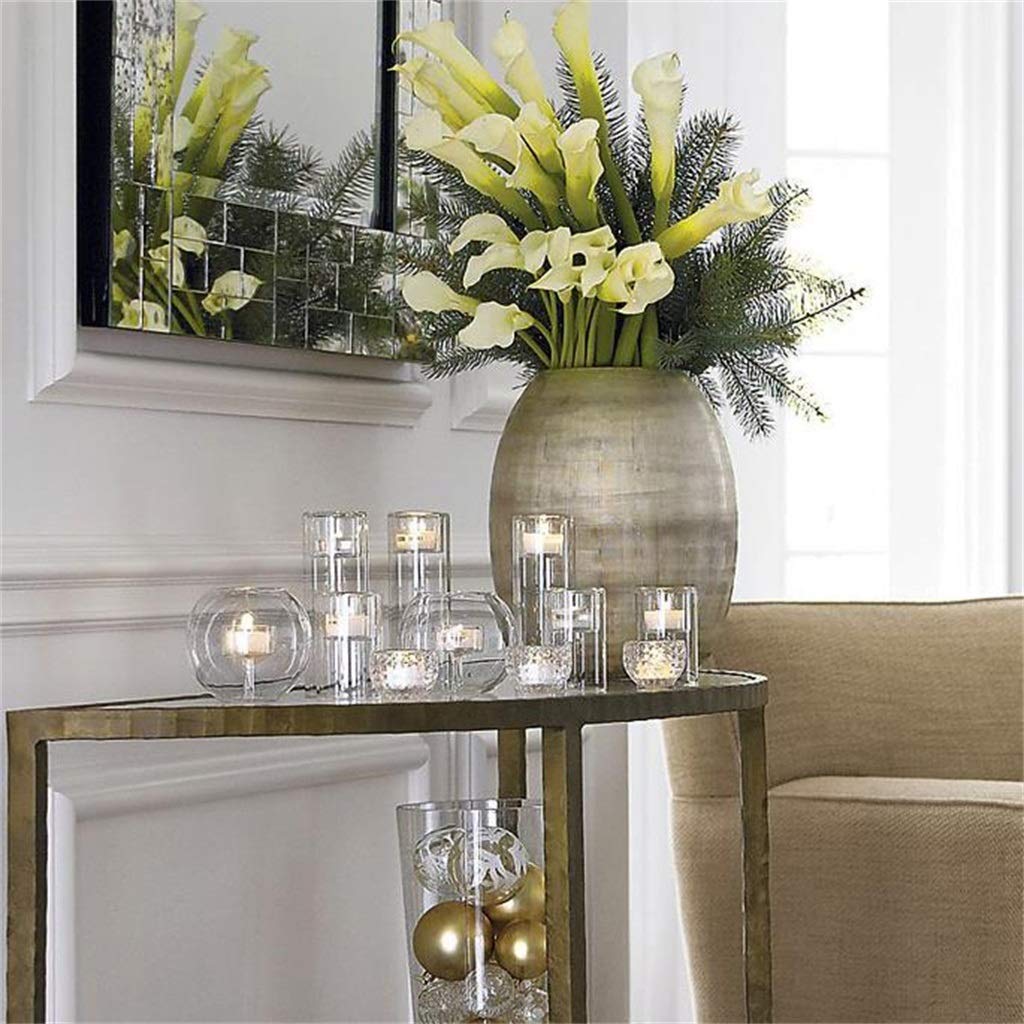 HOMEH Candlestick, Glass Creative Home Wedding Birthday Decoration Decoration (Size : 18×8cm)