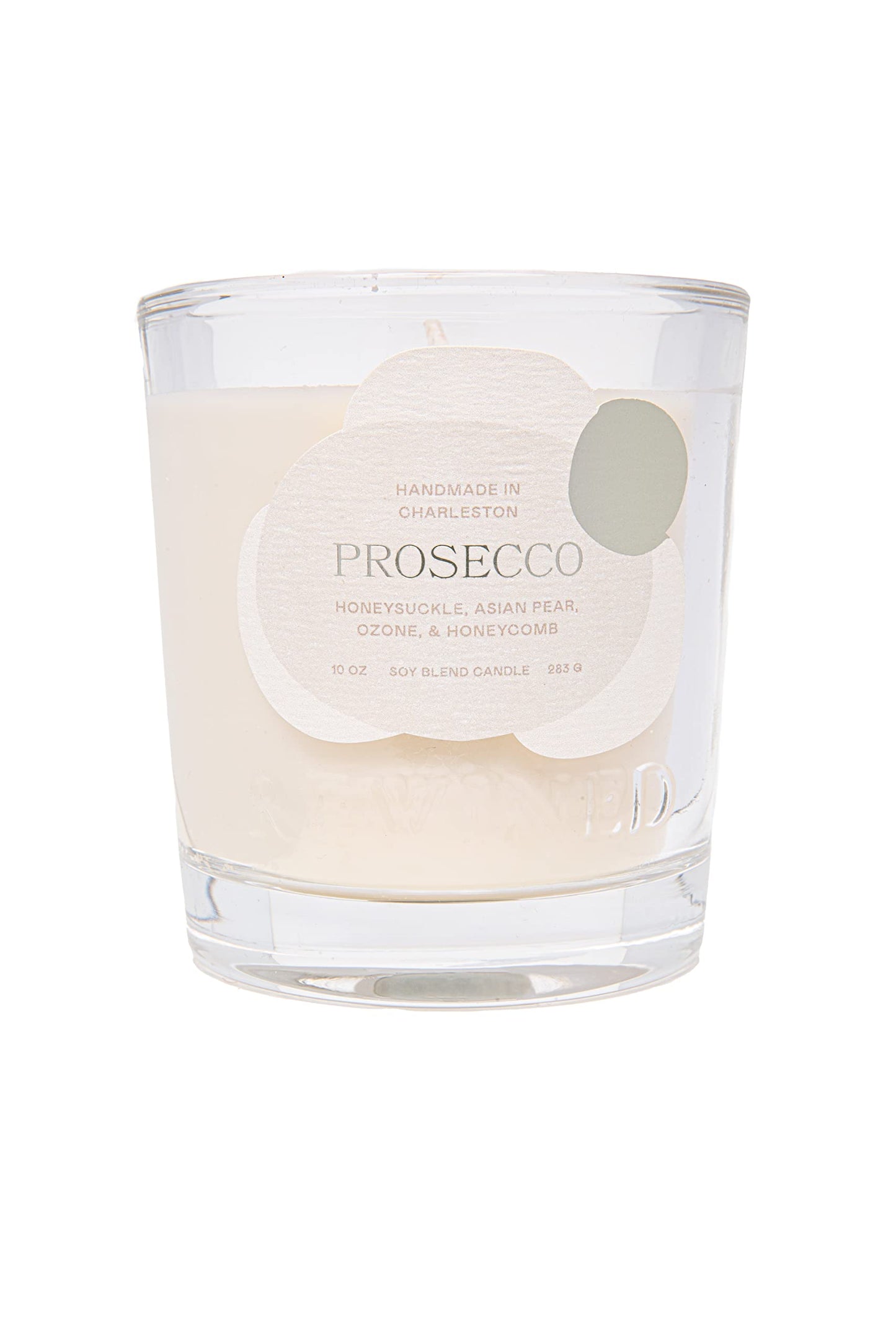 Rewined - Premium Prosecco Scented Candles, 10 oz. - Velvety Smooth, Smoky Scented with Notes of Honeysuckle, Crisp Asian Pear, Fresh Ozone & Honeycomb - Non Toxic Candles
