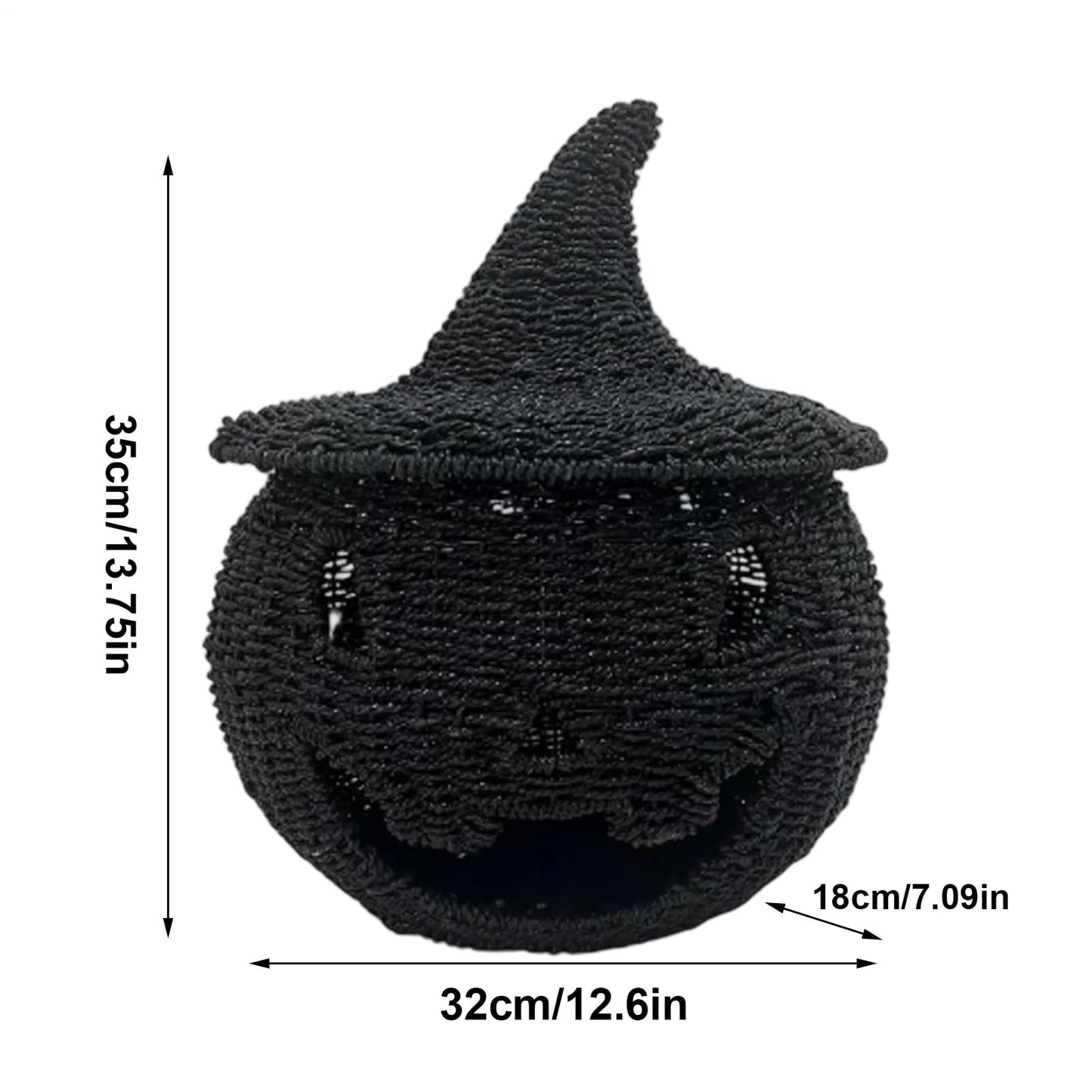 Hand Knit Pumpkin Halloween Fall Decor, Halloween Pumpkin Lantern Tea Light Candle Holder, Table Centerpieces Halloweens Decor,Desk Storage Ornaments for Home Holiday for Hallway Bedroom Home