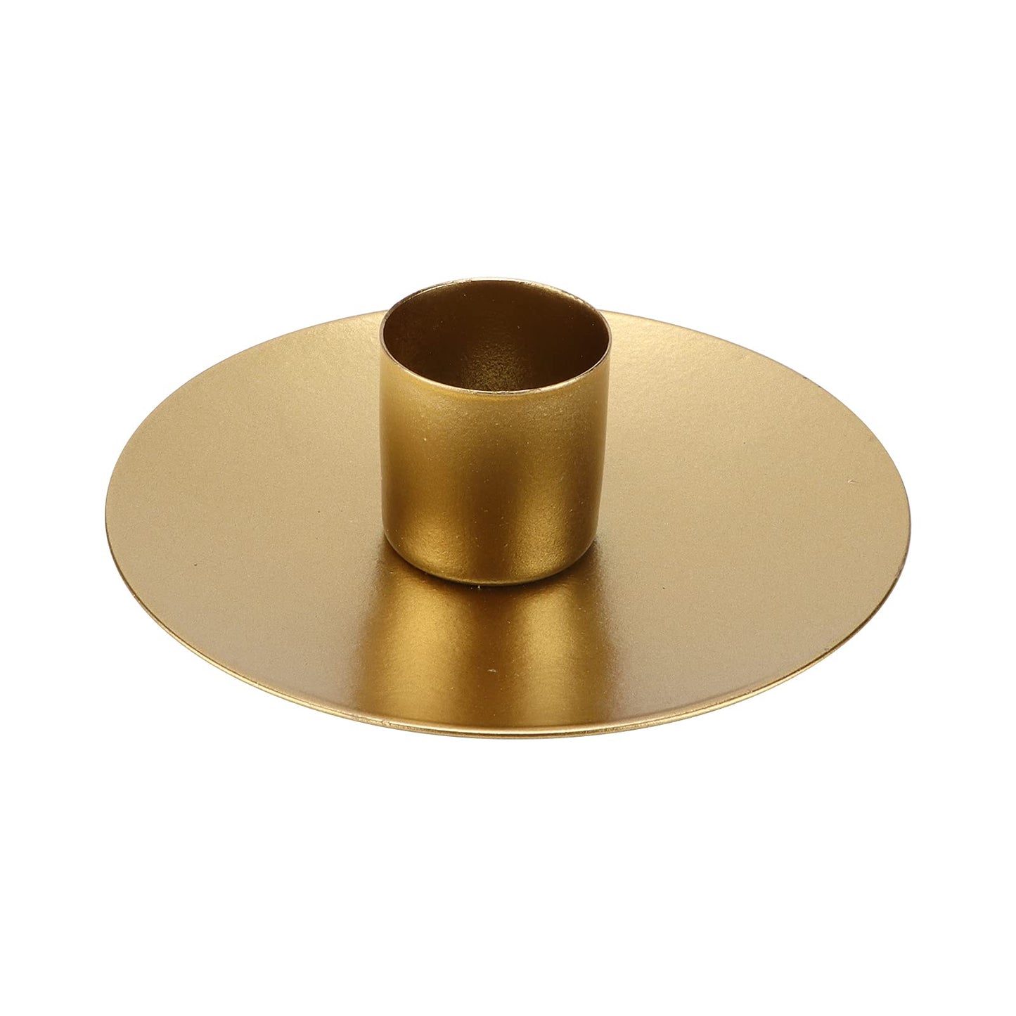 Candle Holder European Geometry Single Head Ironwork for Weddings Dinner Party DecorationLarge 10x3x10cm Professional Accessories for Use (S)