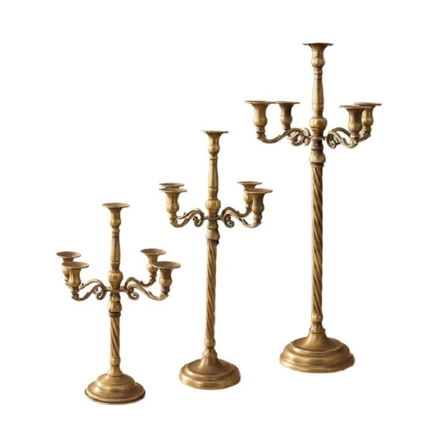 Cast Iron Metal Candelabra Candlestick Holders Decorative Stands Taper Holders for Wedding Home Decors Table Candelabra Centerpieces