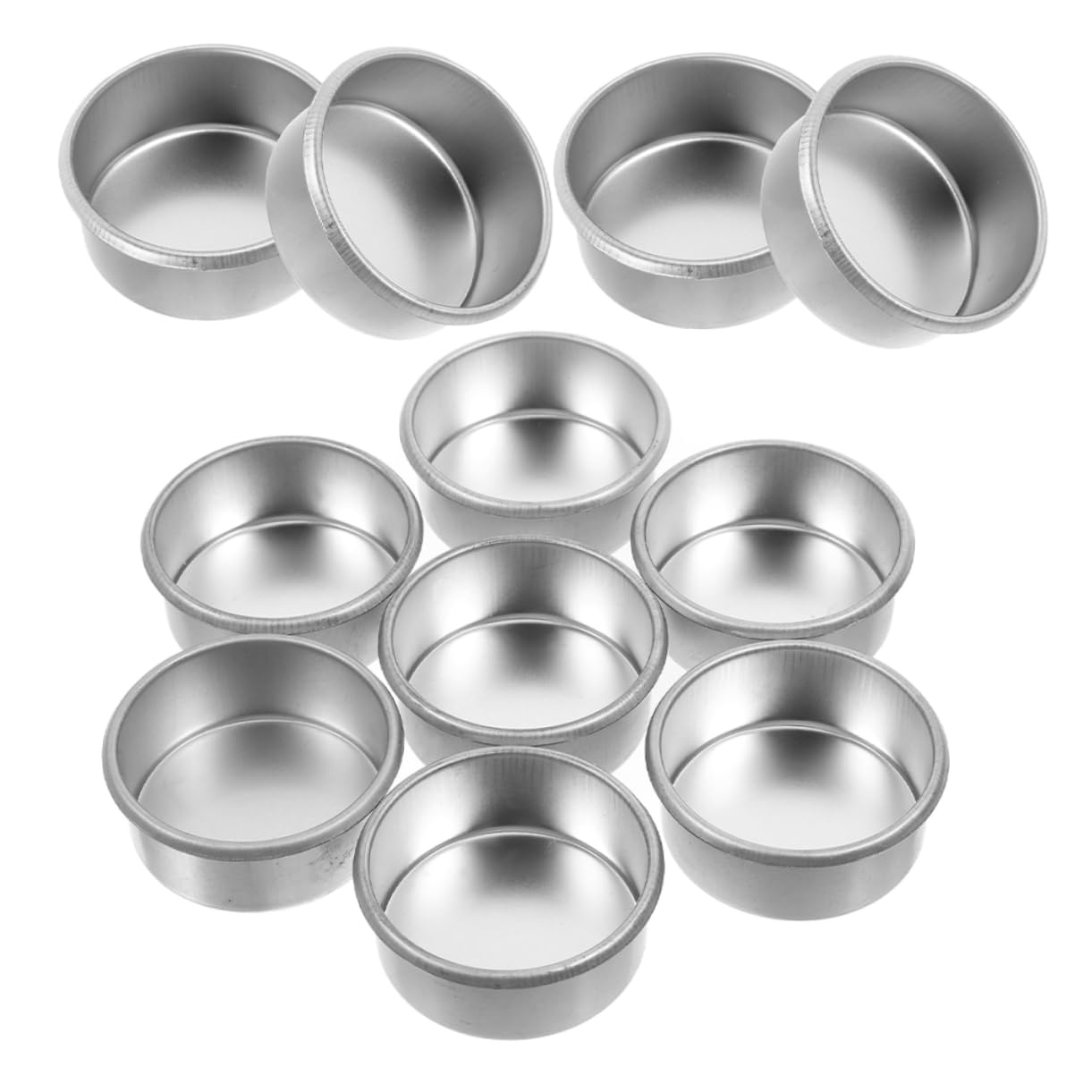 Housoutil 15pcs Metal Candle Cups Minimalist Tea Light Tins Decorative Candle Holders for DIY Projects Home Decor Aromatherapy
