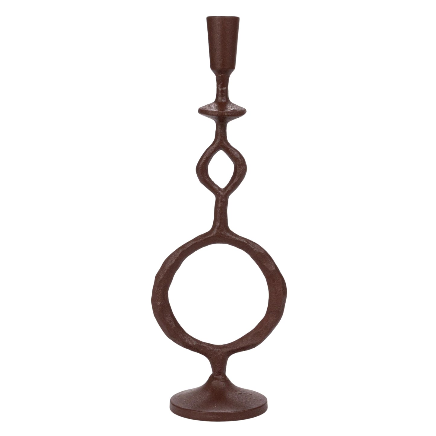 Bloomingville Decorative Cast Metal Taper Candle Holder, Brown