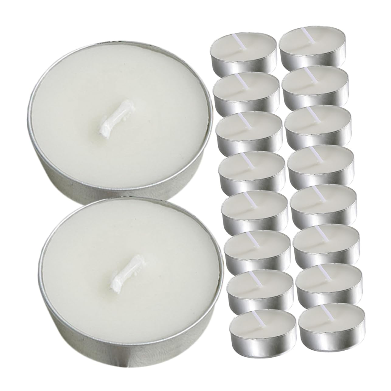 Zerodeko 100pcs Round Tealight Candles Unscented Multi Function Wedding Candles for Home and Long Burning for Romantic Atmosphere for Special Occasions