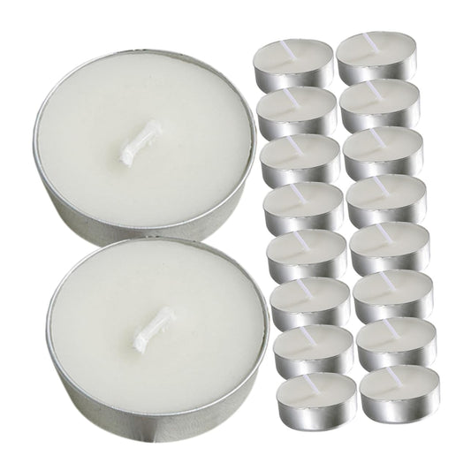 Zerodeko 100pcs Round Tealight Candles Unscented Multi Function Wedding Candles for Home and Long Burning for Romantic Atmosphere for Special Occasions