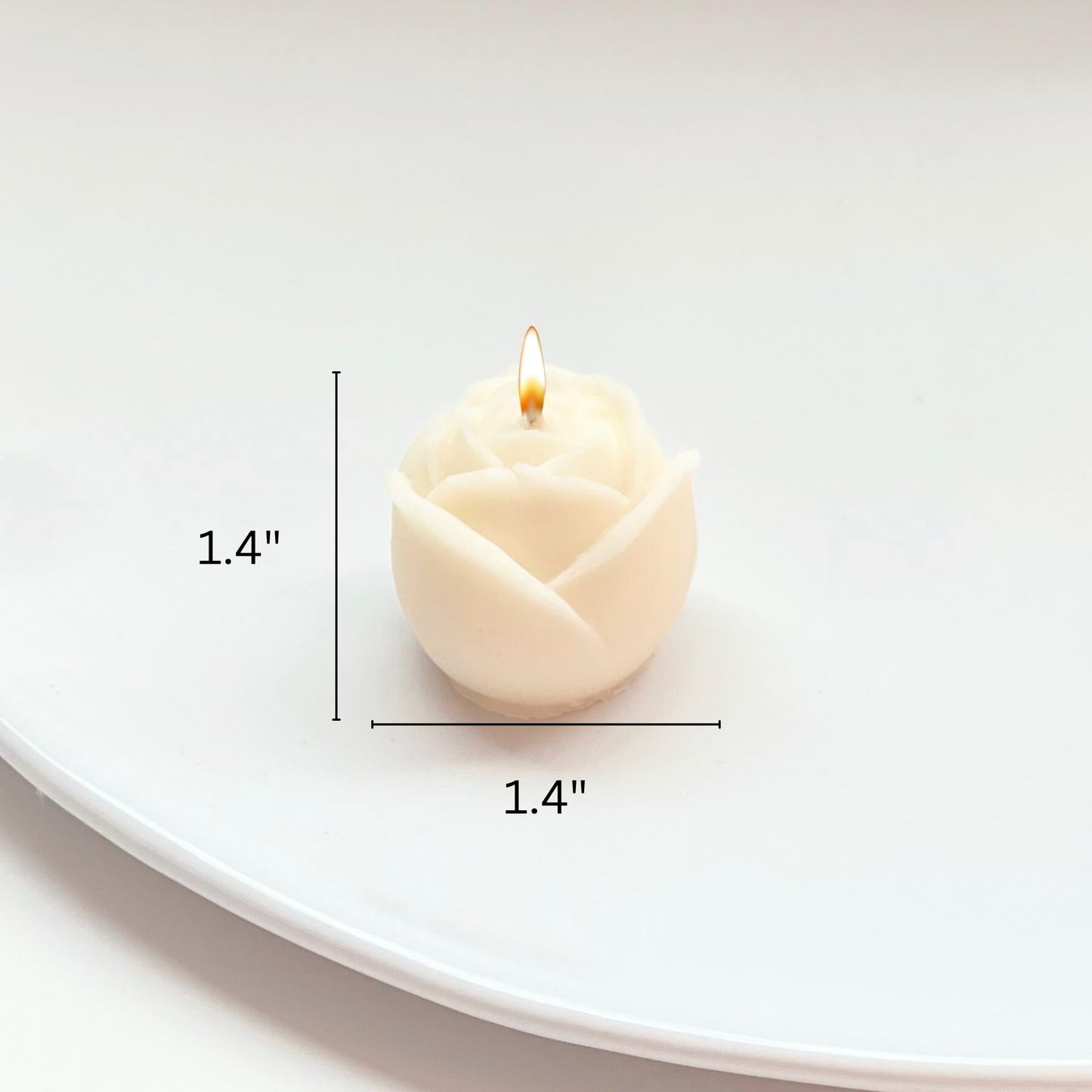 6 Pieces Rose Shaped Candles, Handmade Delicate Flower Candles for Valentine's Day, Party, Wedding, Spa, Home Decoration Gifts, Mini Floral Scented Candle Set Bulk