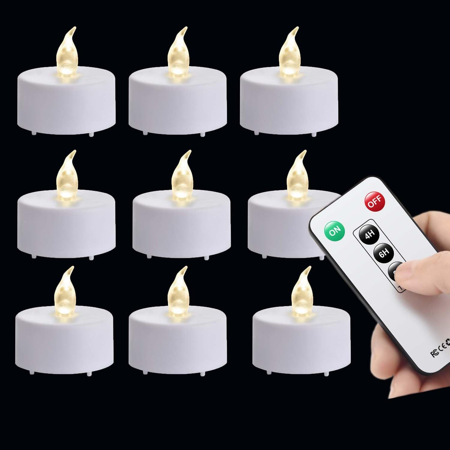 Mookray 24Pack Remote Control LED Tea Lights Battery Operated Flameless Candles Realistic and Bright Flickering Long Lasting 400 Hours Electric Candles for Christmas Home Party Wedding Decor (White)
