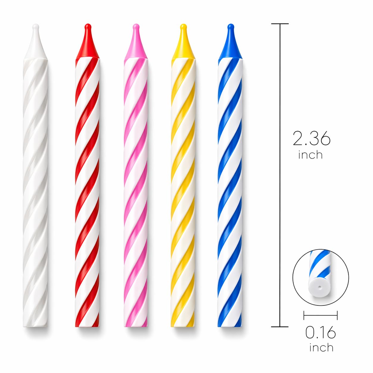 Cwise 50 Pack (3500 Count) Bulk Spiral Birthday Candles - Spiral Candles for Cake or Cupcake - Celebration Candles -Bulk Pack for Cakes - Colorful Birthday Candles