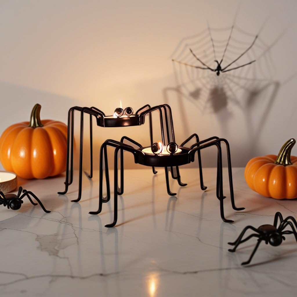 Candle Holders Bulk for Holiday Decor Indoor Outdoor Decorations for Halloween Party Table Kitchen Fireplace Bookshelf Desk Table Seasonal Display
