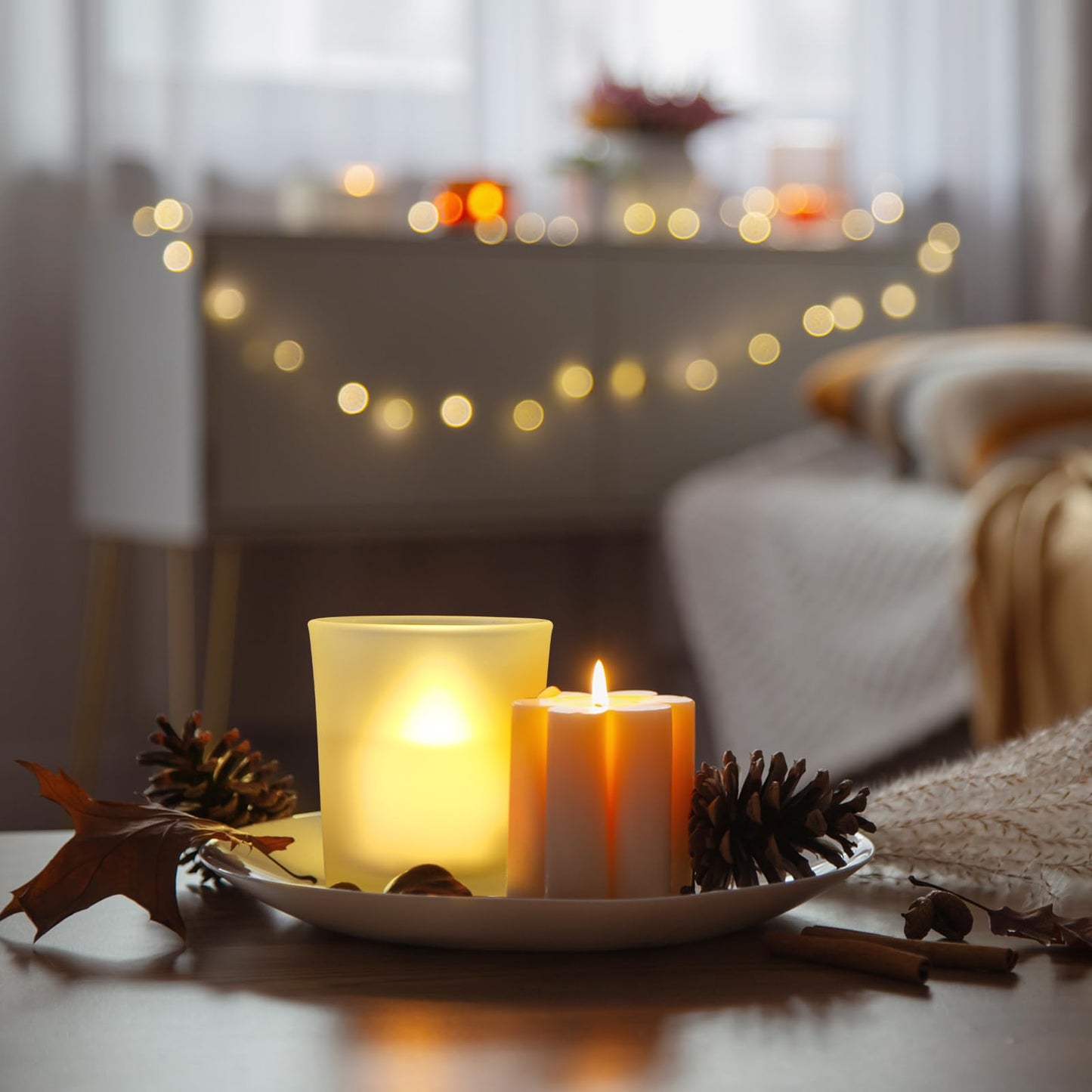 SiliFine Set of 24 Frosted Votive Candle Holders Bulk Tealight Candle Holder Wedding Party Birthday Centerpieces Spa Supplies Home Decorations
