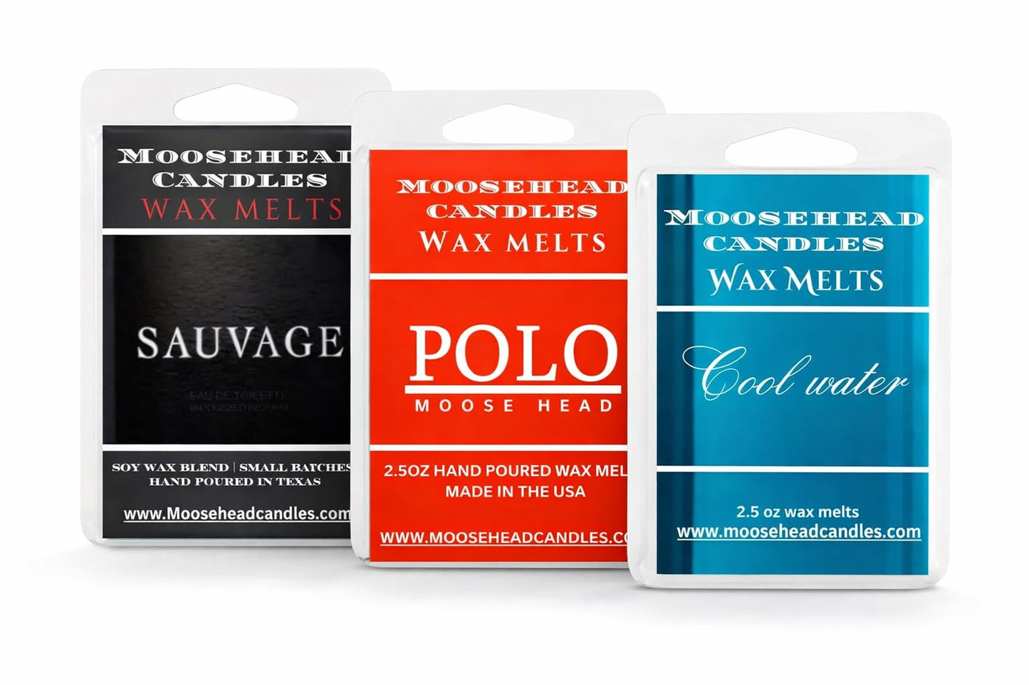 Moosehead Cologne Collection Wax Melts – 3 Pack – Inspired by Sauvage, Polo, & Cool Water Cologne- Poured in Small batches-Handmade in The USA