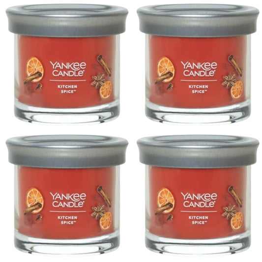 Yankee Candle Small Tumbler Scented Single Wick Jar Candle, Kitchen Spice, Over 20 Hours of Burn Time, 4.3 Ounce (Pack of 4)