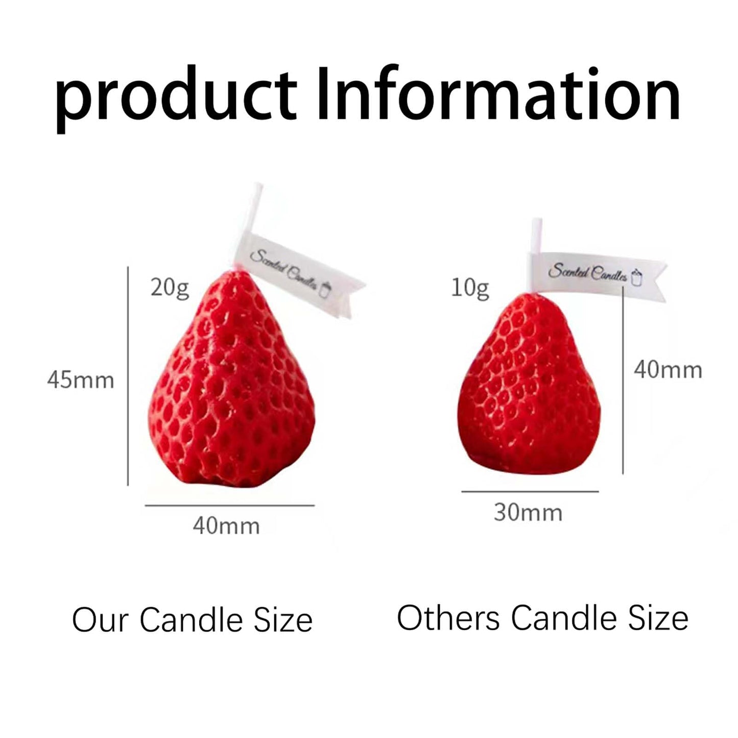 Strawberry Candle Gifts for Women 9pcs,Strawberry Decorative Soy Aromatherapy Candles for Home Scented Decoration, Cute Candle Set for Birthday Gifts Christmas Gift for Christian Friends