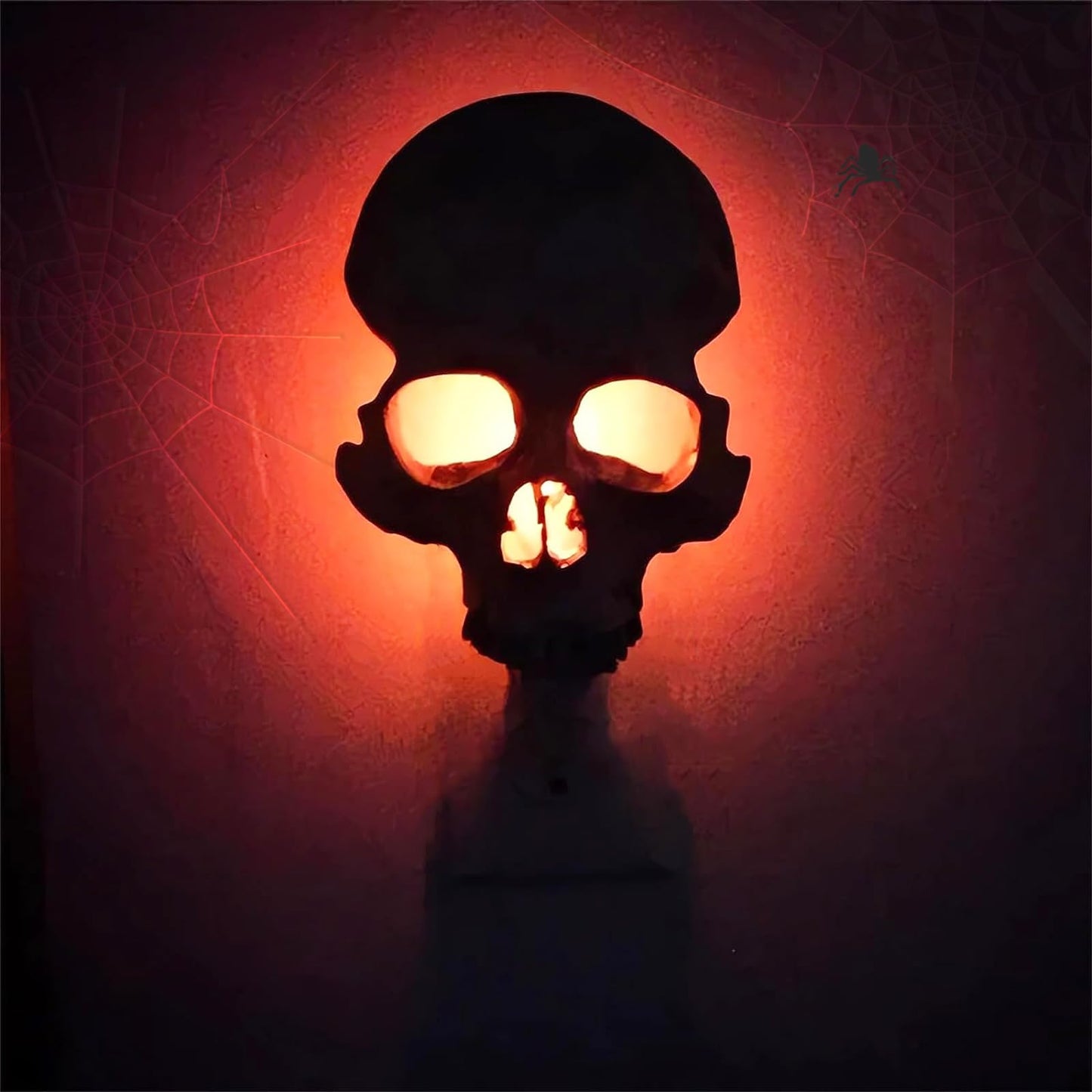 chefensty Skull Night Light, 2026 New Skeleton Night Light, Halloween Horrible Light Decoration for Halloween Party and Home Decor (Grey)
