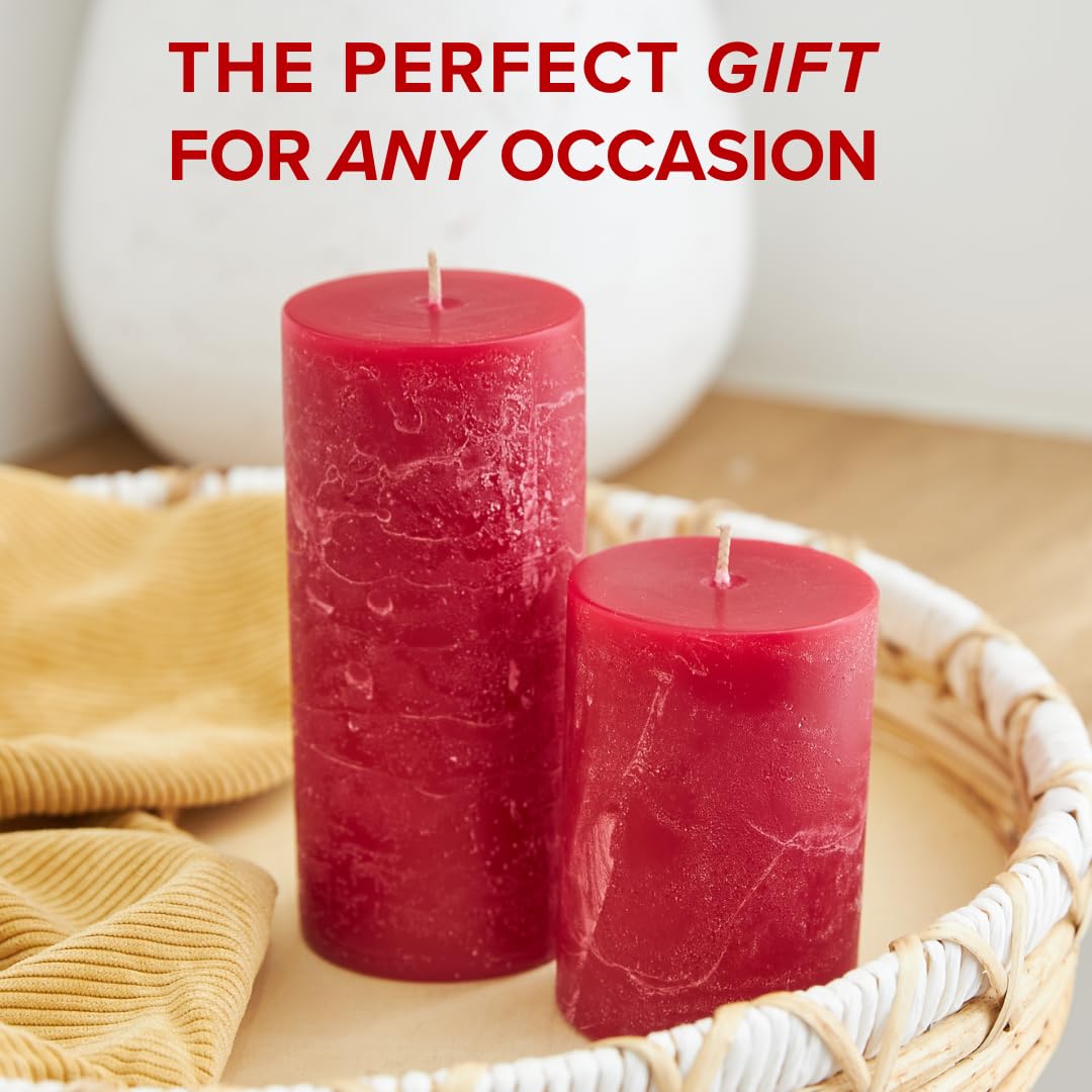 Simply Soson Apple Spiced Scented Candle Set: 3x6 inch, 3 Cinnamon Apple Candles for Fall Home