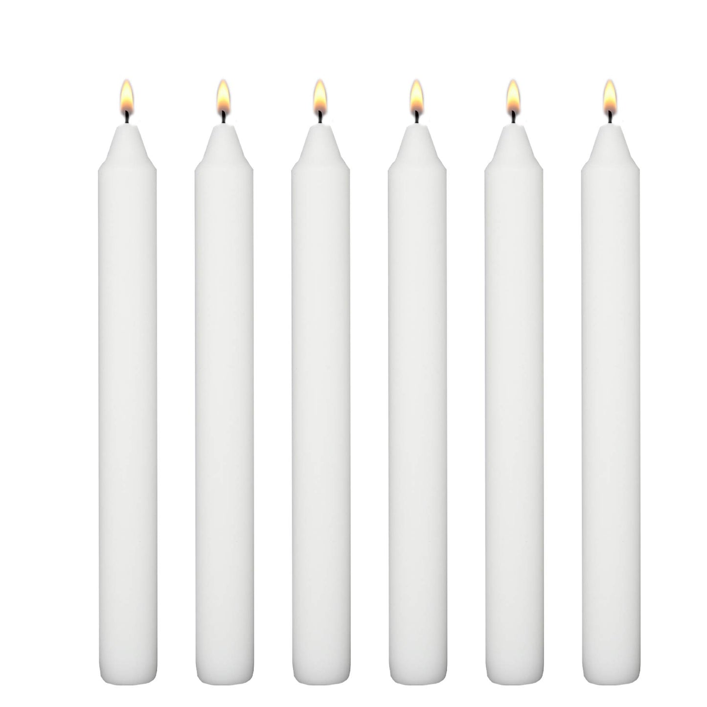 White Dinner Table Candles 7 Inch Tall Dripless Smokeless Unscented for Candlesticks 6 Hour Long Burning Candle Decorate Your Table Wedding and Christmas - Household Candle Stick 20 Pack