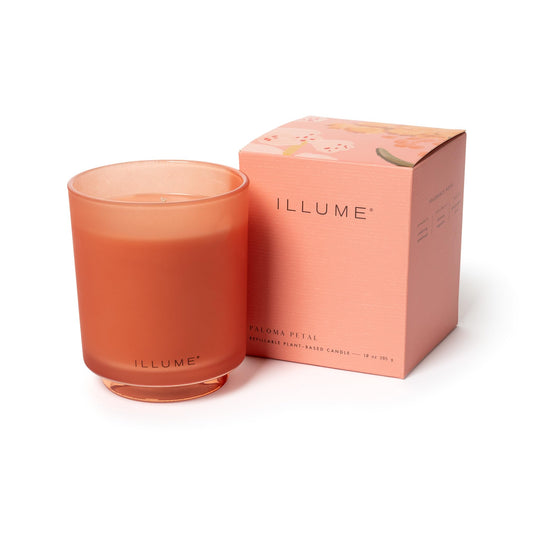 Illume Beautifully Done Essentials Paloma Petal Boxed Glass Scented Soy Candle